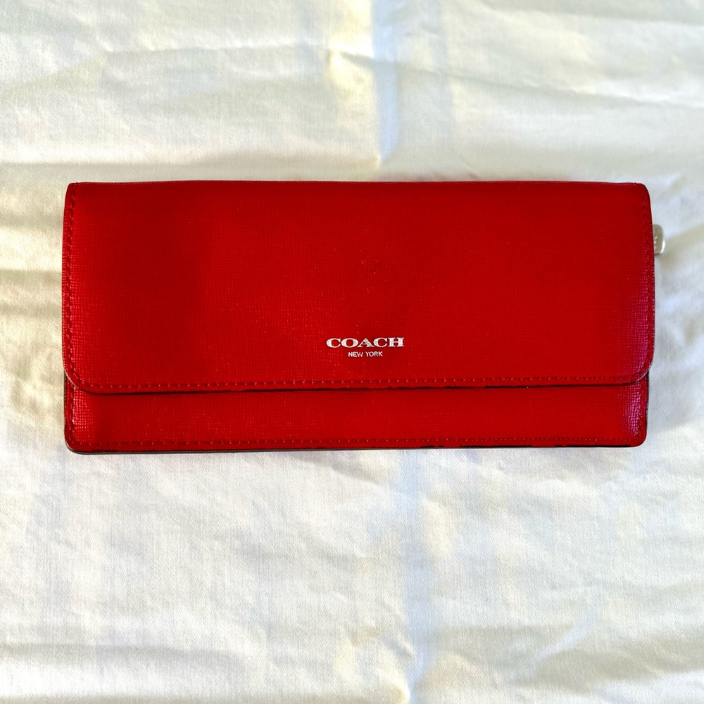 Coach Red Women's Leather Wallet